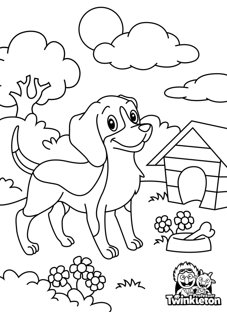 Dog Coloring Page Twinkleton